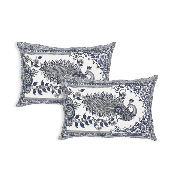 Grey_Cotton_Royal_Peacock_Harmony_Double_Bedsheet_With_Pillow_Cover